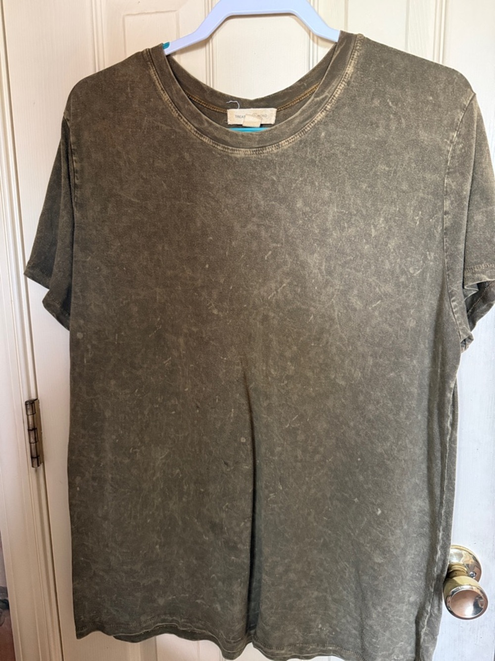 Treasure & Bond Washed Olive Short Sleeve Tee